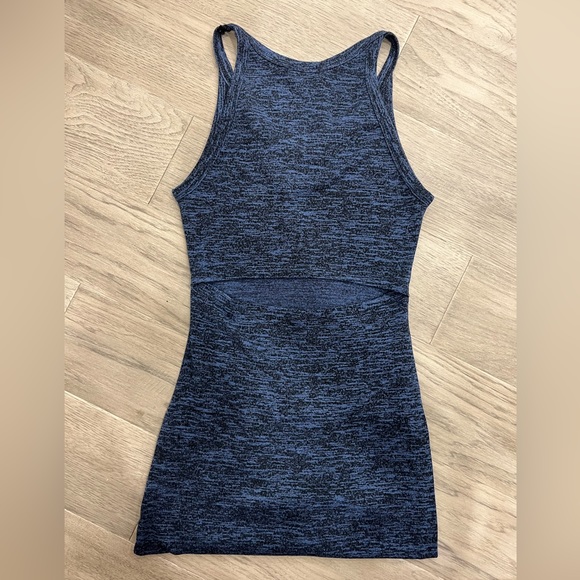 Wilfred Free Aritzia blue heather open back dress - Picture 2 of 4